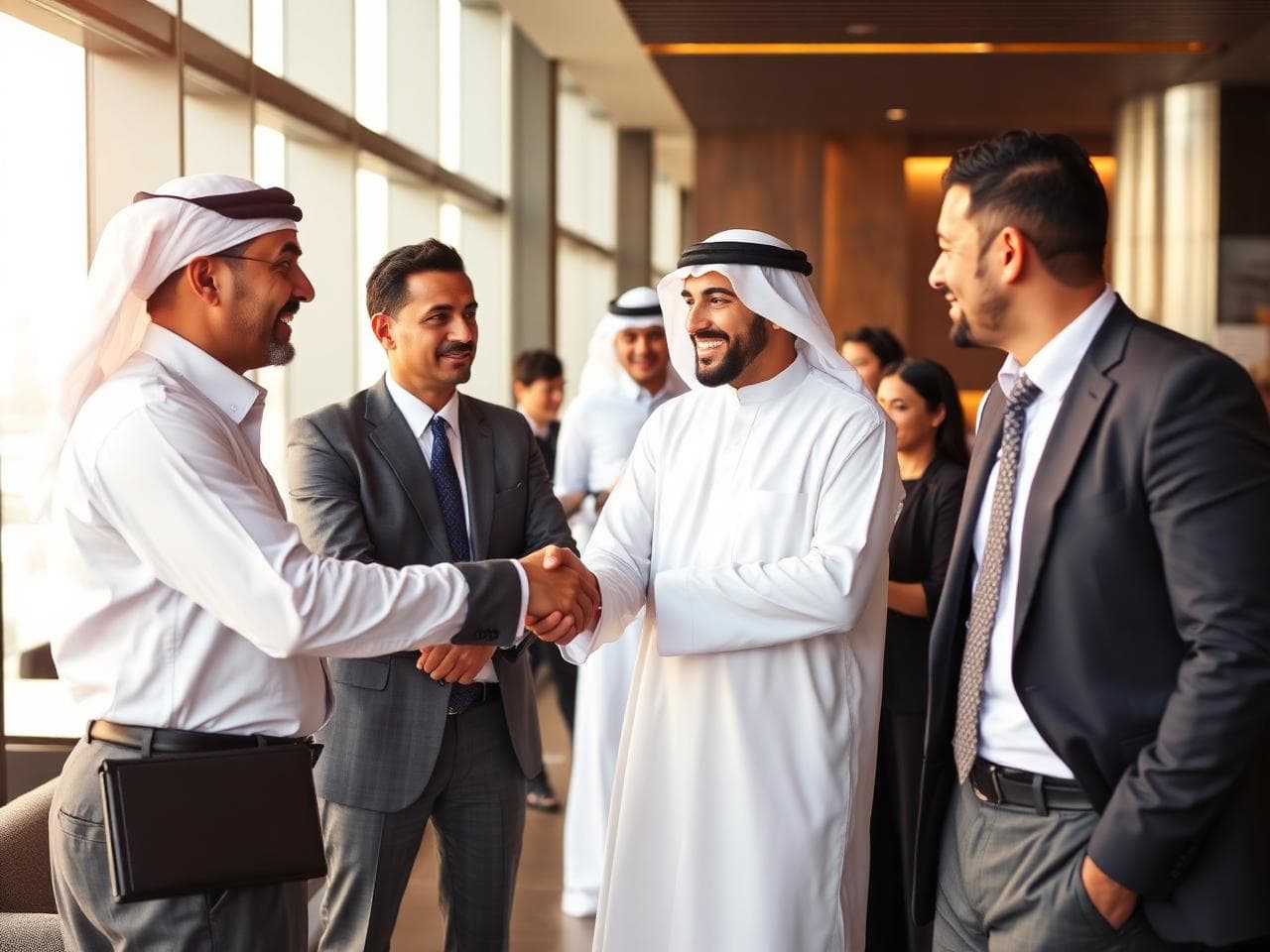 Business leaders networking at a Business Nation event