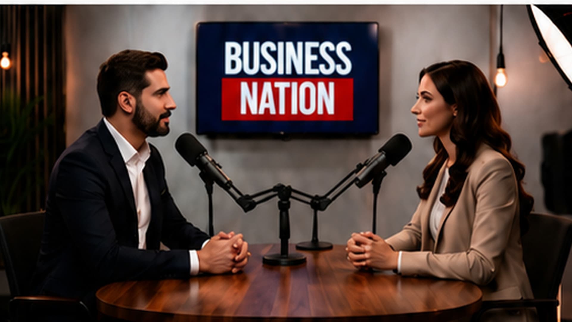 Business Nation podcast studio interview